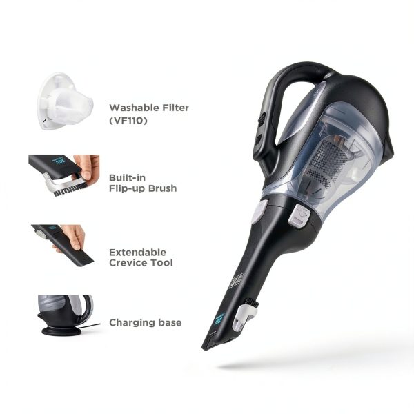 BLACK+DECKER Dustbuster 20V Hand Vacuum – Cordless Car & Home Cleaner-8