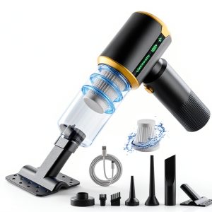 Car Handheld Vacuum JIXINMIYUE HX-606 Charcoal 16000Pa Cordless-0