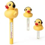 Floating Pool Thermometer,Large Size Easy Read Pool Water TemperatureThermometer,Pro Pond Thermometer,Floating Duck WaterThermometer for Hot tub,Spa-1PC(9.5 inches)-0