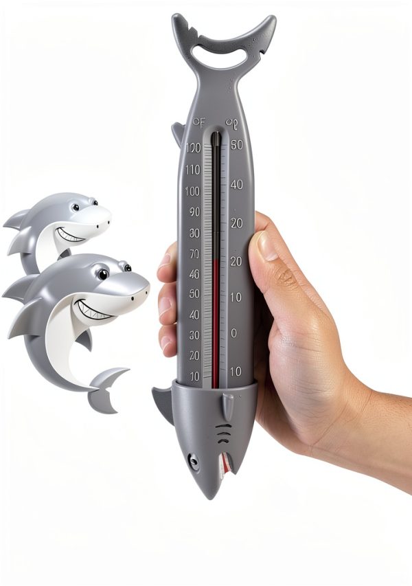 XY-WQ Large Pool Thermometer, Jumbo Easy Read for Water Temperature, Sinking for Accurate Readings - Swimming Pools, Spas, Hot Tubs, Ponds (Shark)-3