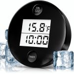 Ice Bath Thermometer, Cold Plunge Water Bath Thermometer, IP67 Waterproof Timer and Floating Gauges (Silver Gray)-0