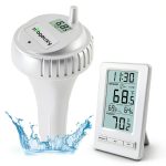 Urageuxy Wireless Digital Pool Thermometer, 328ft Remote Floating Thermometer with Backlit Display for Pool, Hot Tub, Spa and Cold Plunge-0