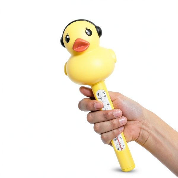 Floating Pool Thermometer,Large Size Easy Read Pool Water TemperatureThermometer,Pro Pond Thermometer,Floating Duck WaterThermometer for Hot tub,Spa-1PC(9.5 inches)-2